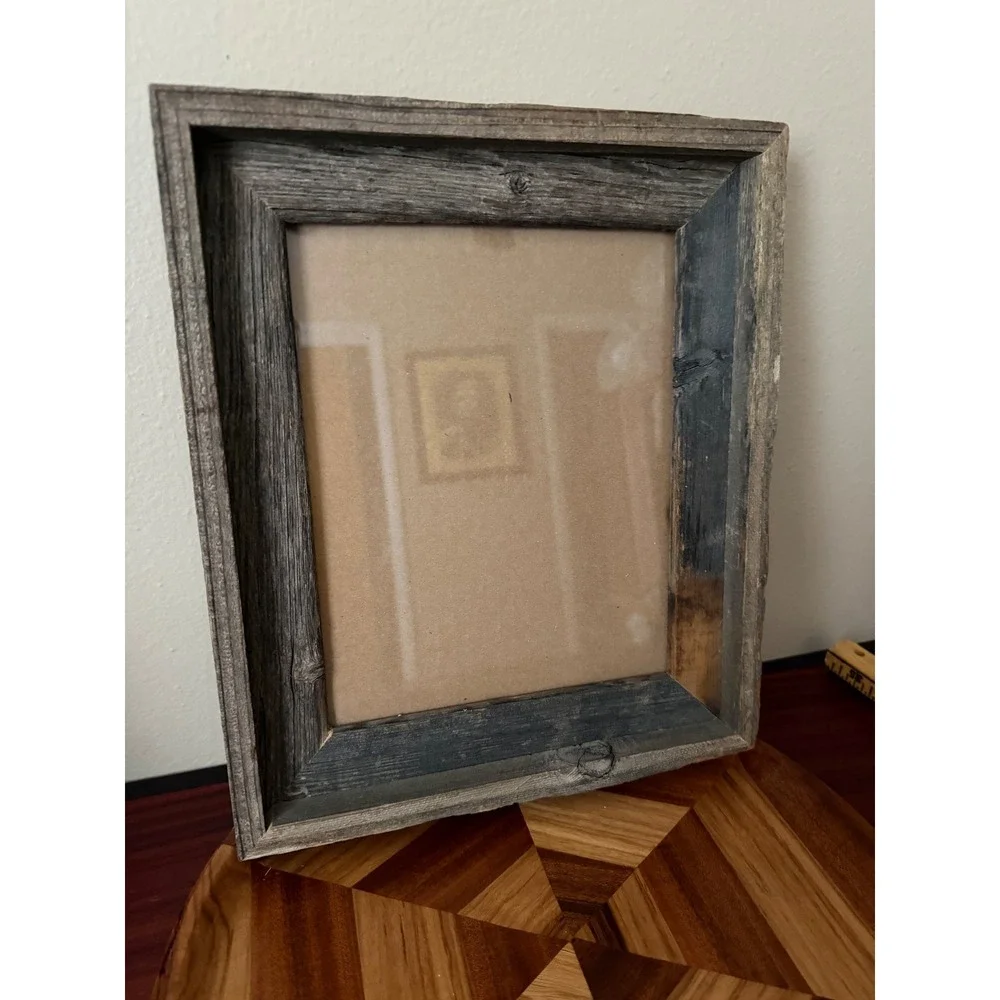 Rustic Reclaimed Barn Wood Picture Frame 8x10 Farmhouse Distressed Gray Brown